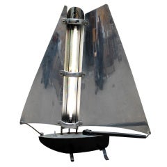 Vintage Art Deco Decorative Boat Lamp