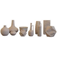 Group of decorative German vases in biscuit 1950s