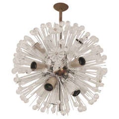 Emil Stejnar sputnik chandelier flower glass Austria 1960 s