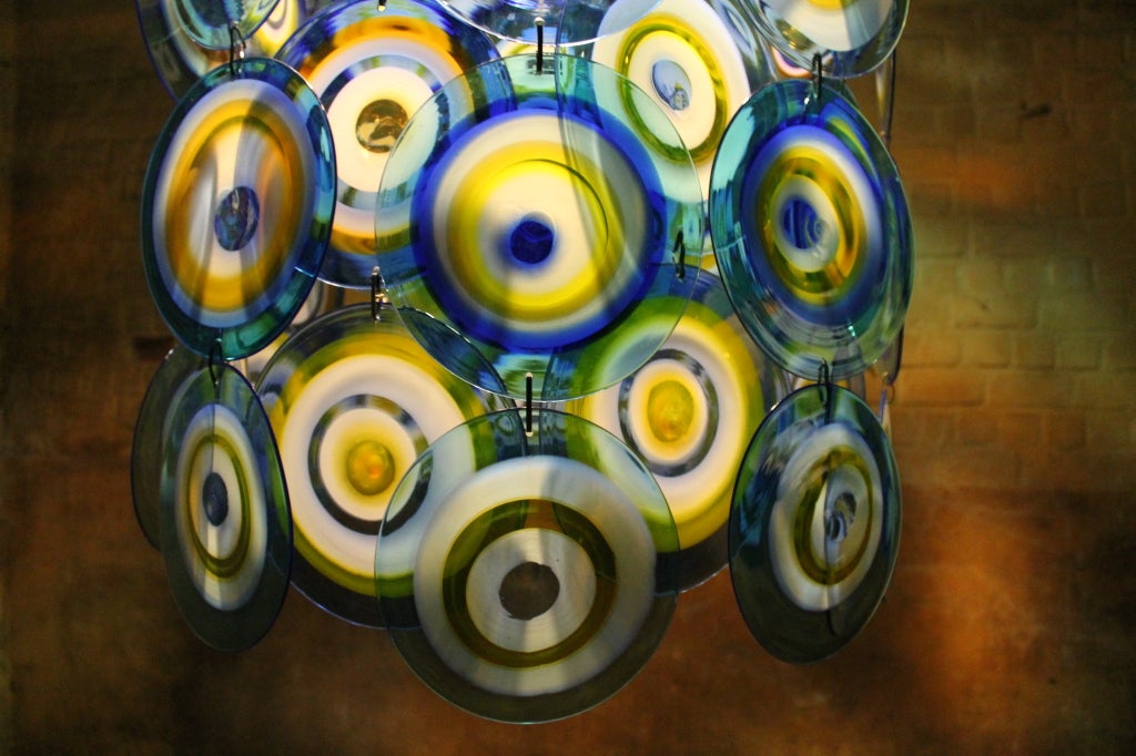 Giant Amazing La Murrina  Glass Disc Chandelier murano 5