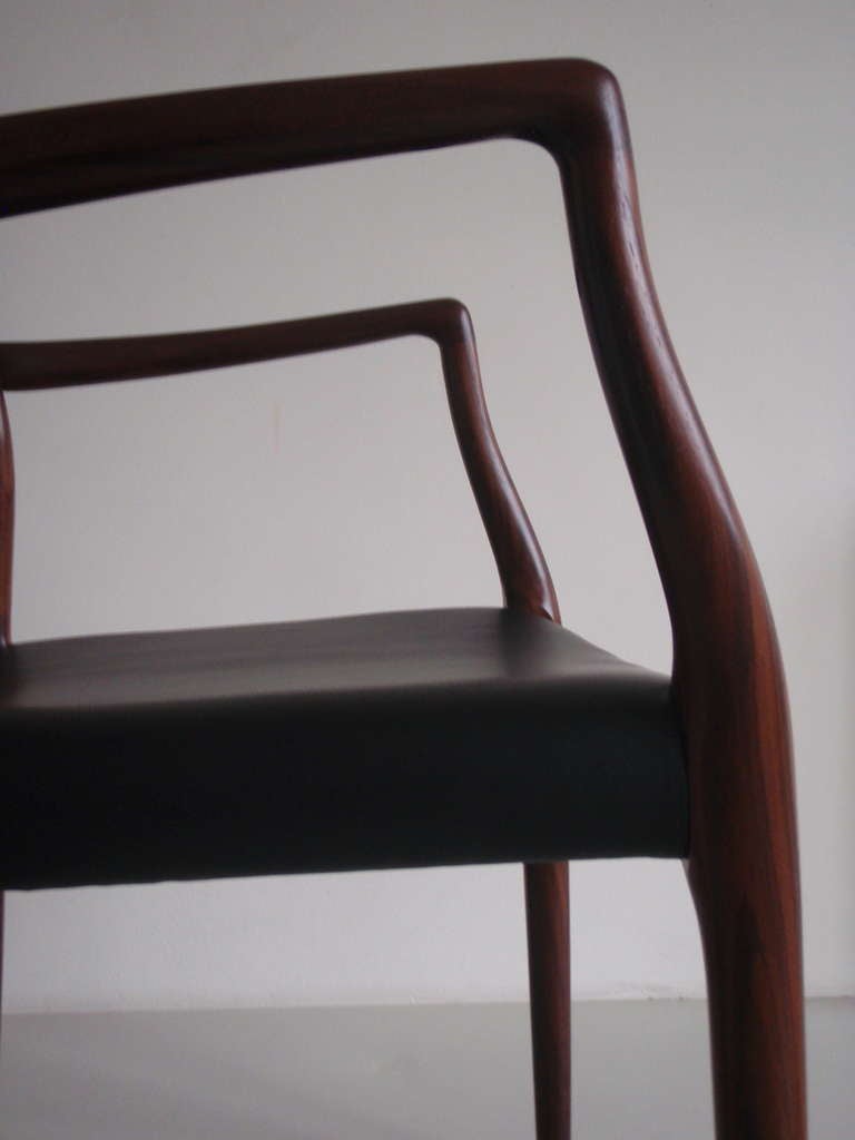 Rosewood Arm Chair by Niels Moller In Excellent Condition In Utrecht, NL