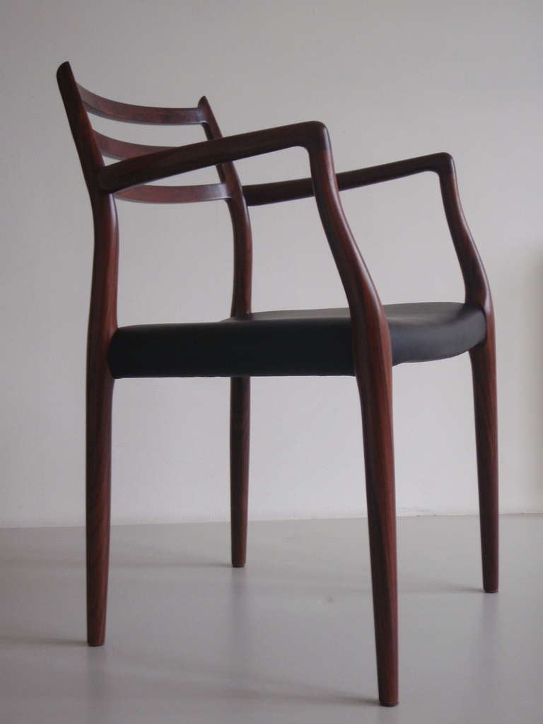 Danish Rosewood Arm Chair by Niels Moller