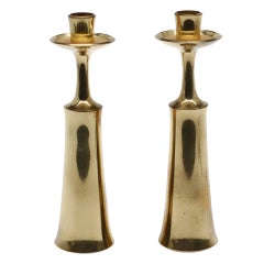 Brass Candlesticks by Jens Quistgaard for Dansk 