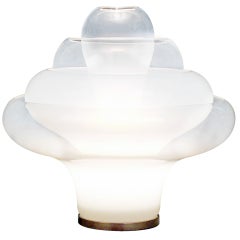 Exceptional Lotus table lamp by Carlo Nason for Mazzega
