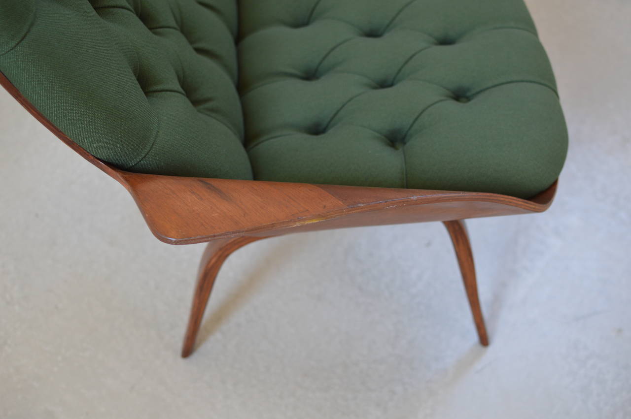 Fabric Plycraft Bentwood Lounge Chair by George Mulhauser
