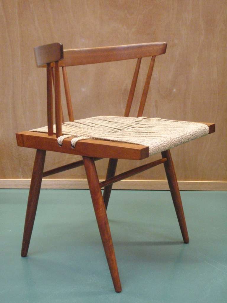 George Nakashima Grass Seat Chairs In Good Condition In Utrecht, NL