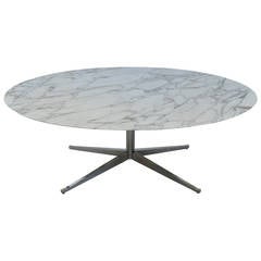 Florence Knoll Marble Oval Table Desk by Knoll International