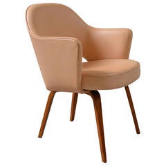 Leather Executive Armchair by Eero Saarinen for Knoll