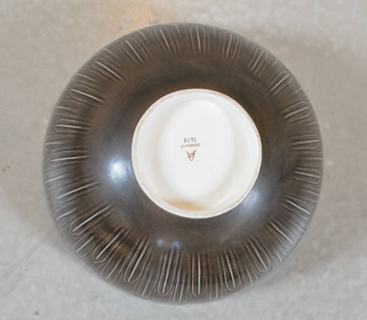 Danish Very Large 1930s 'Solbjerg' Fruit Bowl by Nils Thorsson for Aluminia