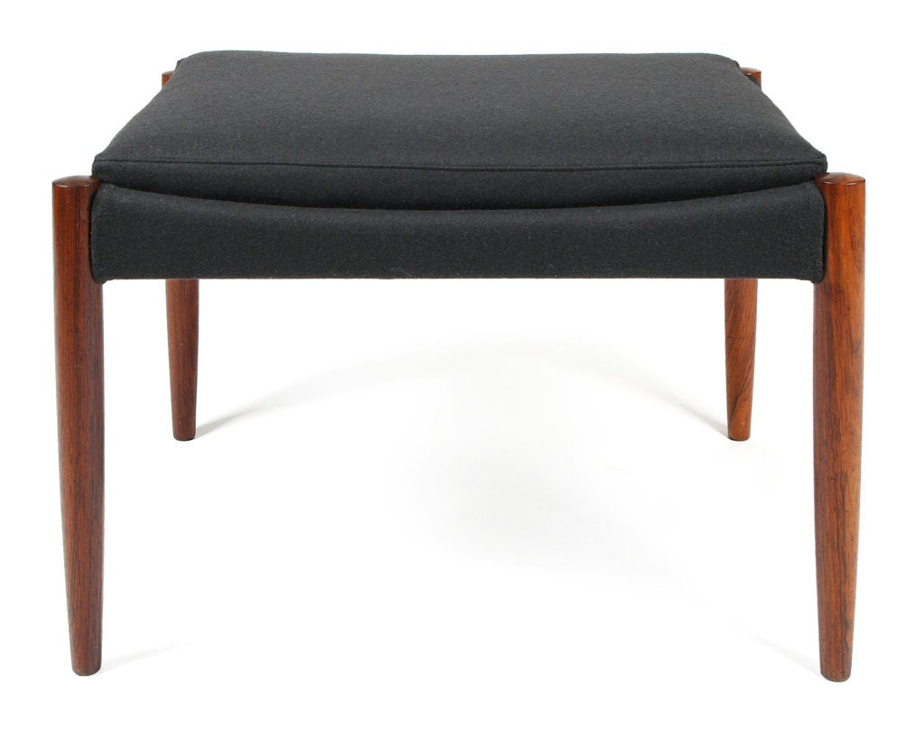 Rosewood Bow Shaped Drawer Vanity by Arne Vodder with Stool