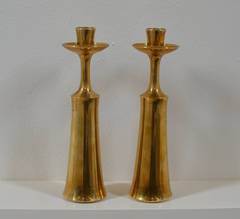 Brass Candle Holders or Vases by Jens H. Quistgaard for Dansk