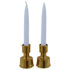 Pair of Brass Candle Holders by Jens H. Quistgaard for Dansk