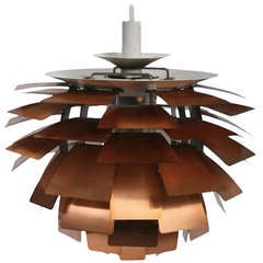 First Edition Copper Poul Henningsen Artichoke Lamp