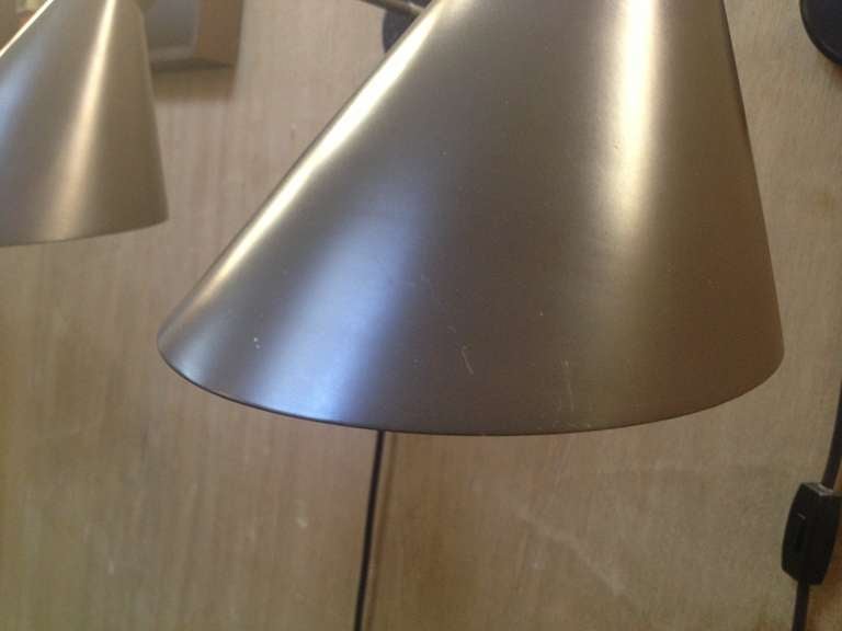 Pair of Large AJ Visor Wall Lamps by Arne Jacobsen for Louis Poulsen 2