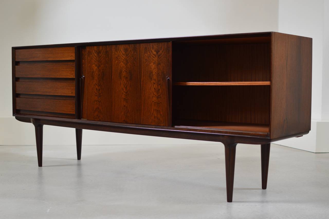 Danish Rosewood Credenza by Gunni Omann