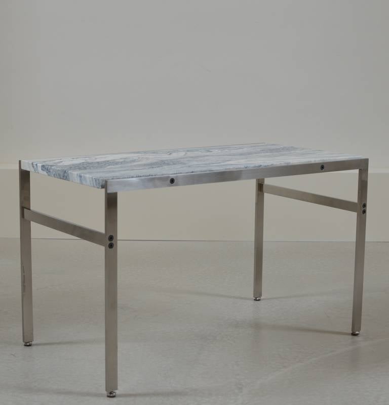Rare Cipollino Marble Side Table by Jorgen Kastholm & Preben Fabricius