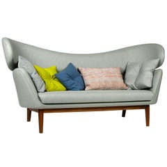 Used Finn Juhl Baker Sofa with variety of cushions