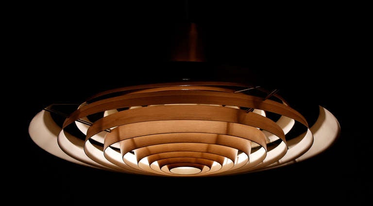 Scandinavian Modern Copper Plate lamp by Poul Henningsen for Louis Poulsen