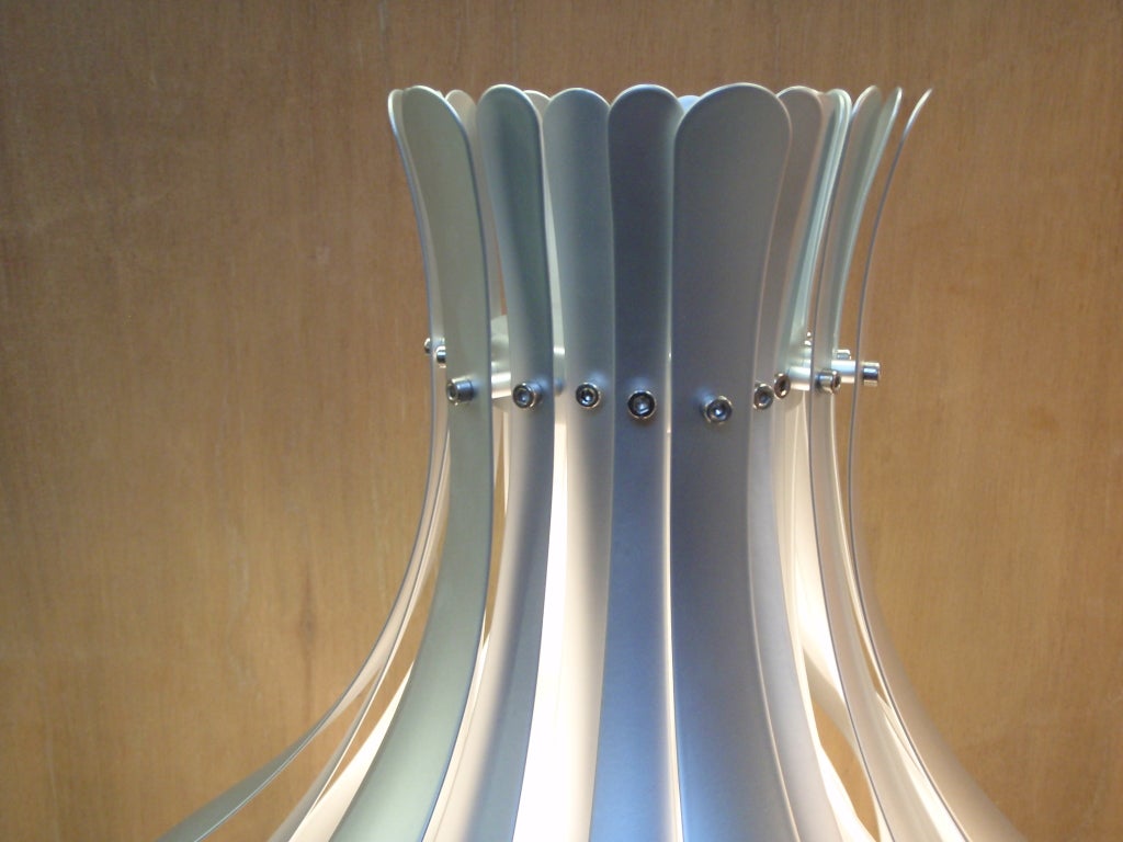 Large Silver Union Table lamp by Verner Panton 2