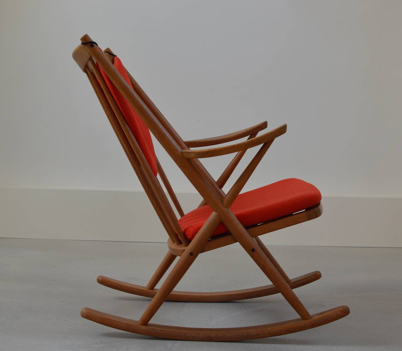 Danish Rocking Chair by Frank Reenskaug for Bramin In Excellent Condition In Utrecht, NL