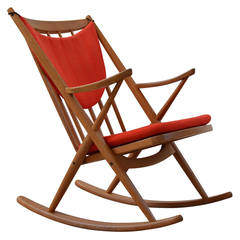 Danish Rocking Chair by Frank Reenskaug for Bramin