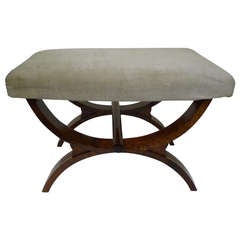 Art deco mahogany Decoene stool