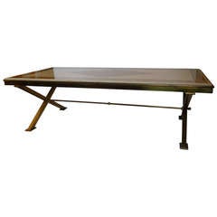 A large neo-classical rectangular coffee table
