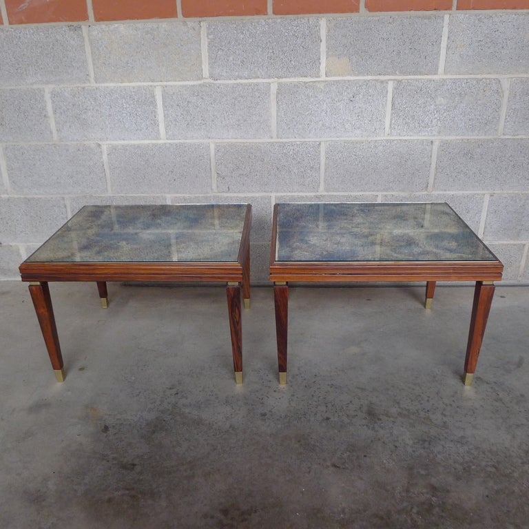 A Pair Of Fine Palissandre Side Tables