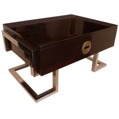 Dark Brown Lacquer Table circa 1970