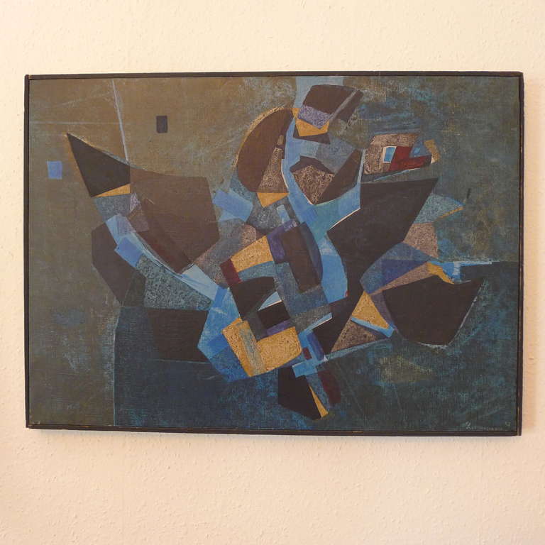 oil on canvas signed Zimmermann for Jacques Zimmerman.dated 1957.