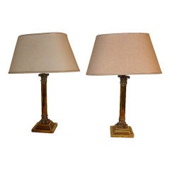 néo-classical pair of lamps in bronze