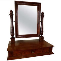 Fine Mahogany Dressing Table Mirror Stamped "Chapuis"