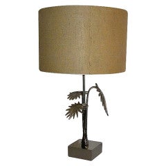 Table Lamp With Leaves Forms Circa 1960