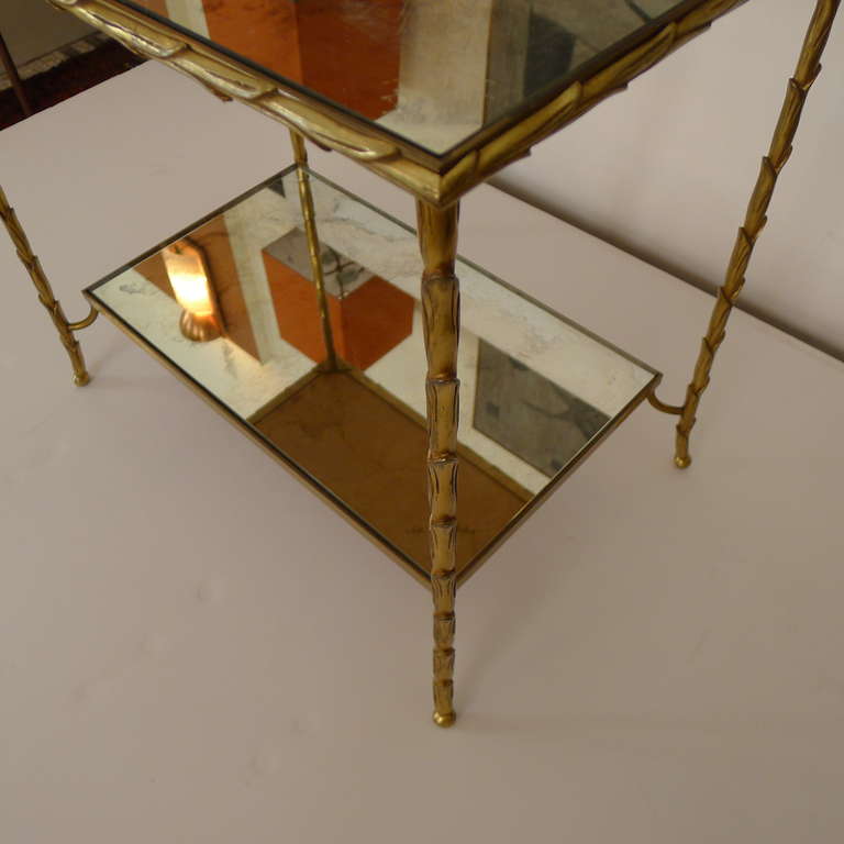 Modern Two Tier Maison Bagues Coffee Table in Bronze  For Sale