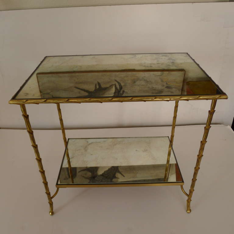 Two Tier Maison Bagues Coffee Table in Bronze  In Excellent Condition For Sale In Brussels, BE