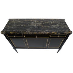 A Fine Jansen Armoire with Portor Marble Tabletop