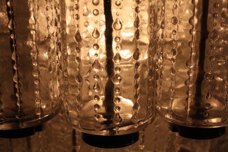 Mid-20th Century Dutch Raak lamp ful in glas very rare