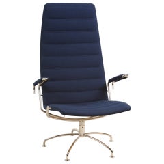 Vintage Fritz Hansen Jens Ammunsen Lounge Chair Copenhagen airport.