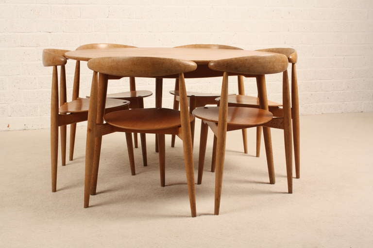 Danish Hans Wegner Three Legged Dining Set 4