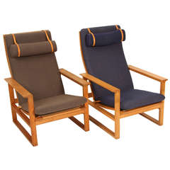 Set of Lounge Chairs, Borge Mogensen, Denmark, Frederica Furniture