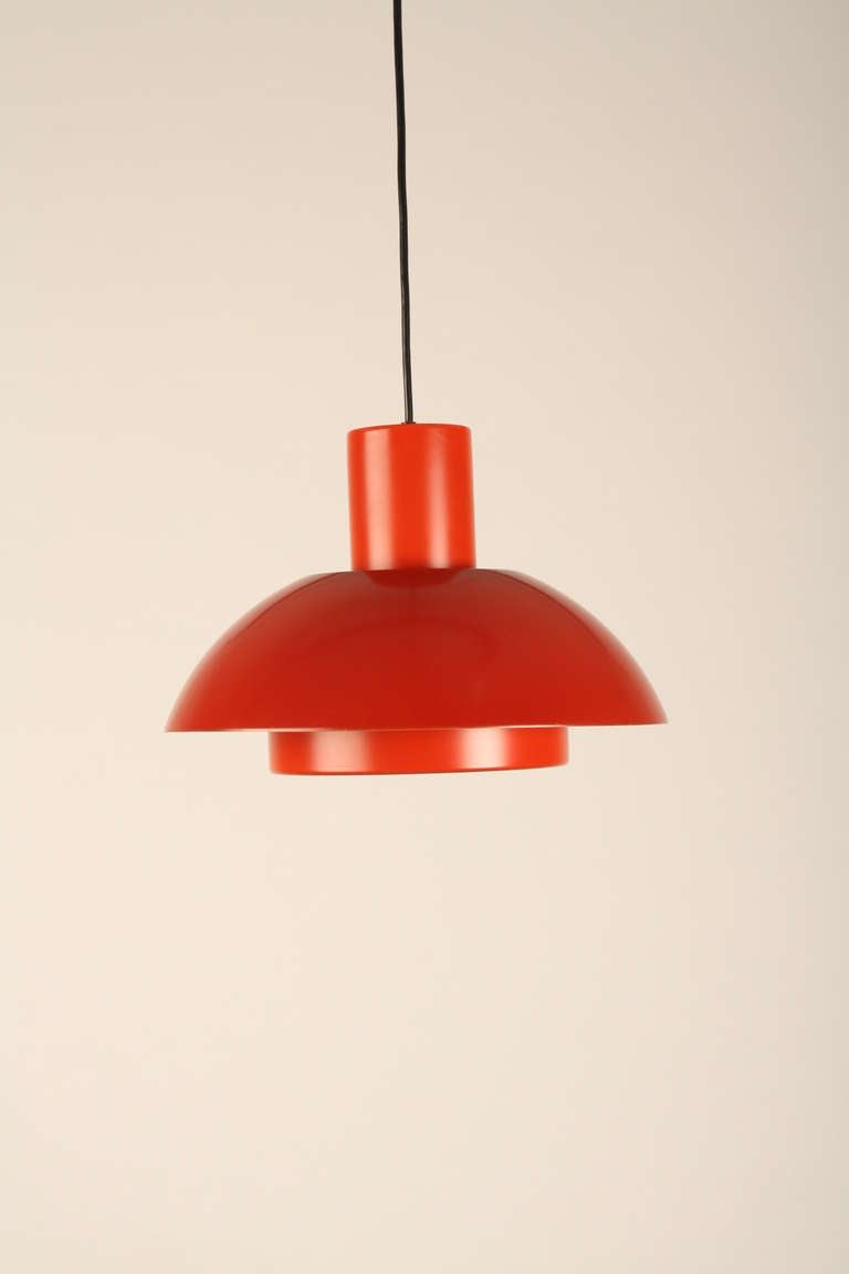 Red Metal Danish Lamp 2