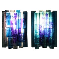 Claus Bolby for Lyskjaer Belysning Acrylic Lamps blue purple color