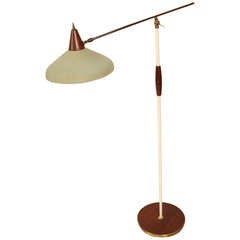Stilnovo Italy Style Floor Lamp with Brass Elements