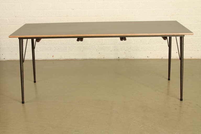 Danish Industrial Diner Set with Hang Up Six Chairs  5