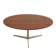Arne Jacobsen Fritz Hansen rosewood table with original base