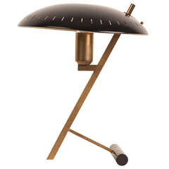 Louis Kalff Philips Lamp with Copper Base
