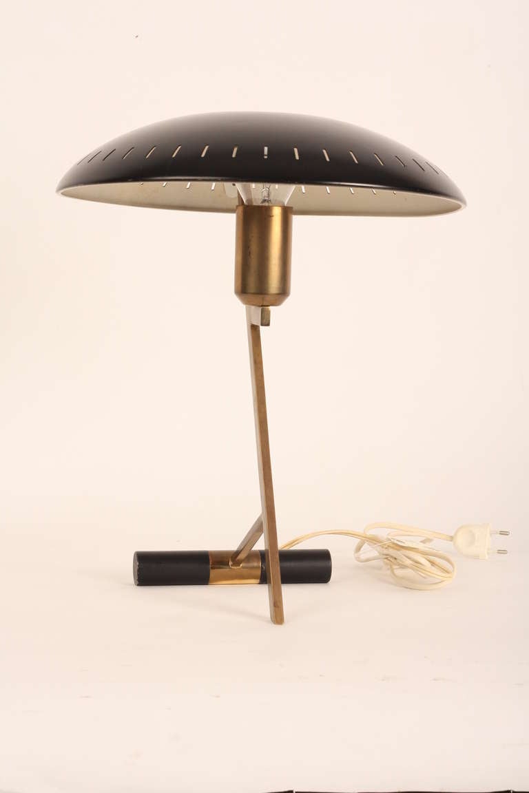 Louis Kalff Philips Lamp with Copper Base 3