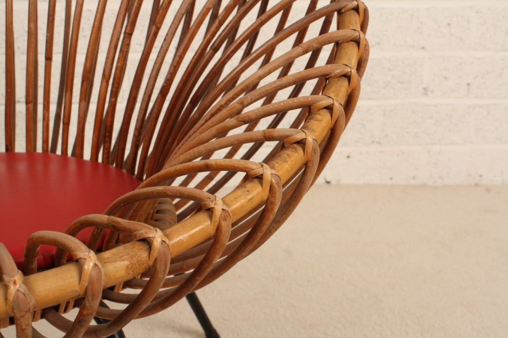 franco albini rattan chair
