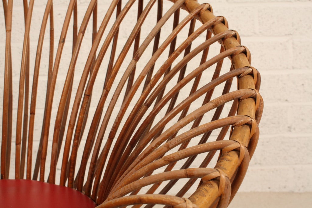 Dutch Rattan chair in style of Franco Albini