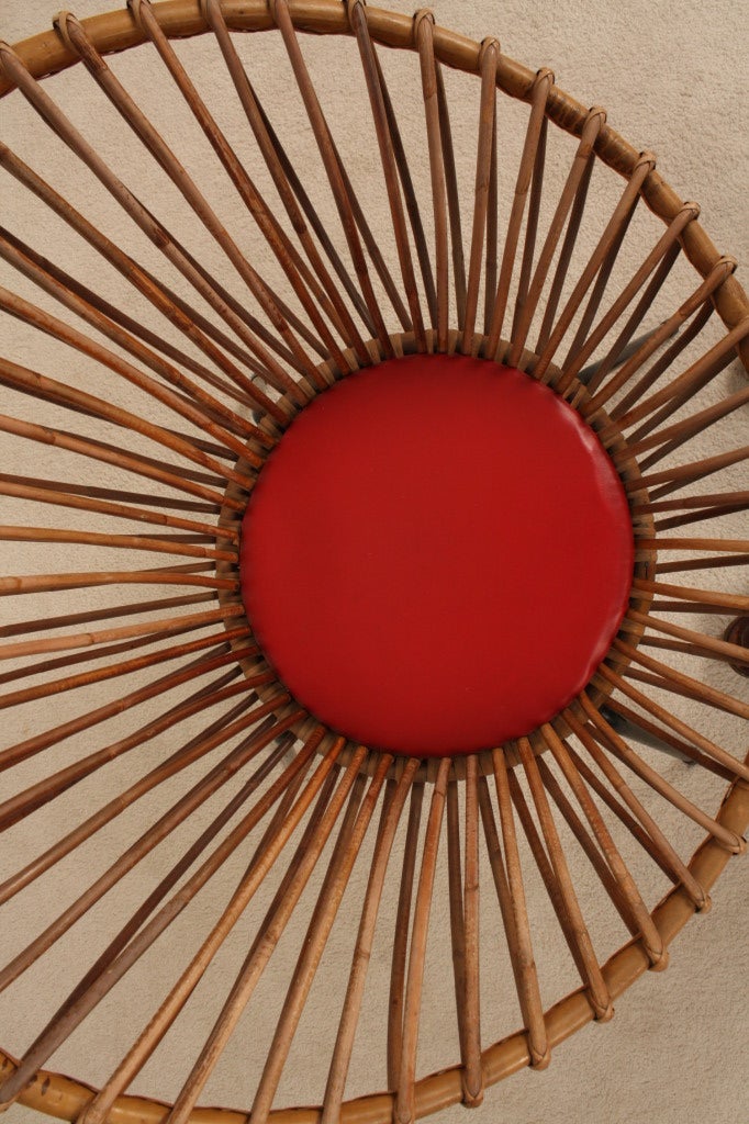 Late 20th Century Rattan chair in style of Franco Albini